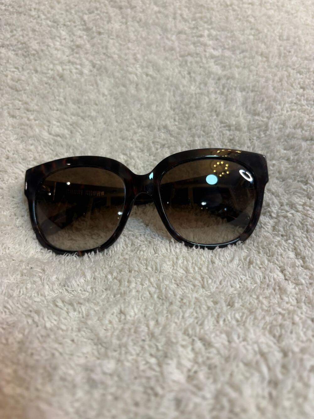 Bobbi Brown Tortoise Shell Cat Eye Sunglasses Gradient Women Chic UV Protection